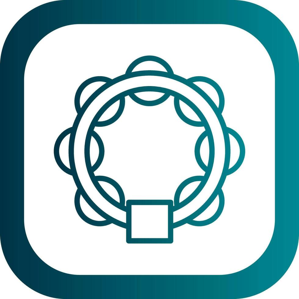 Tambourine Vector Icon Design