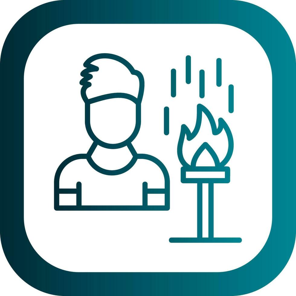 Fire eater man Vector Icon Design