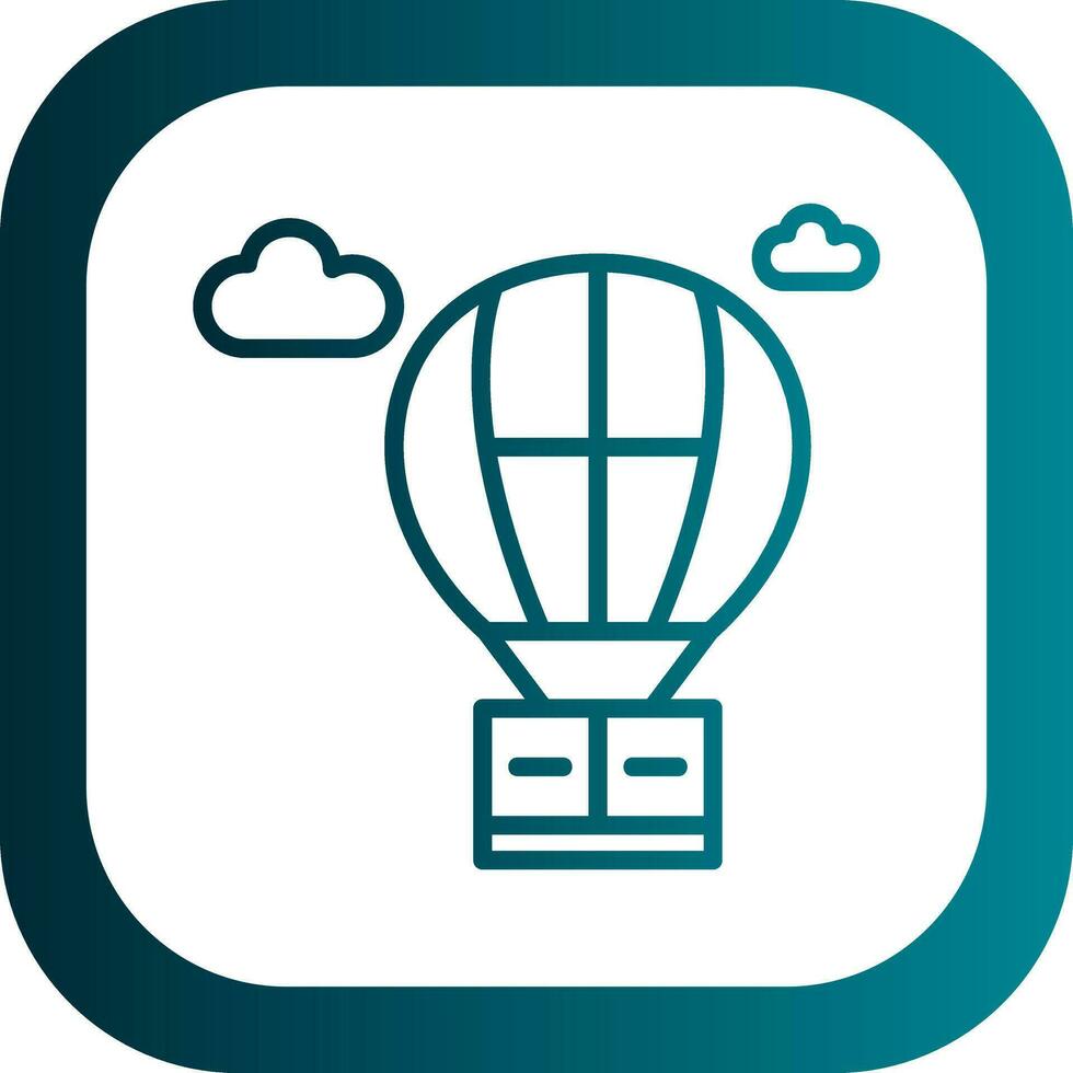 Hot air balloon Vector Icon Design