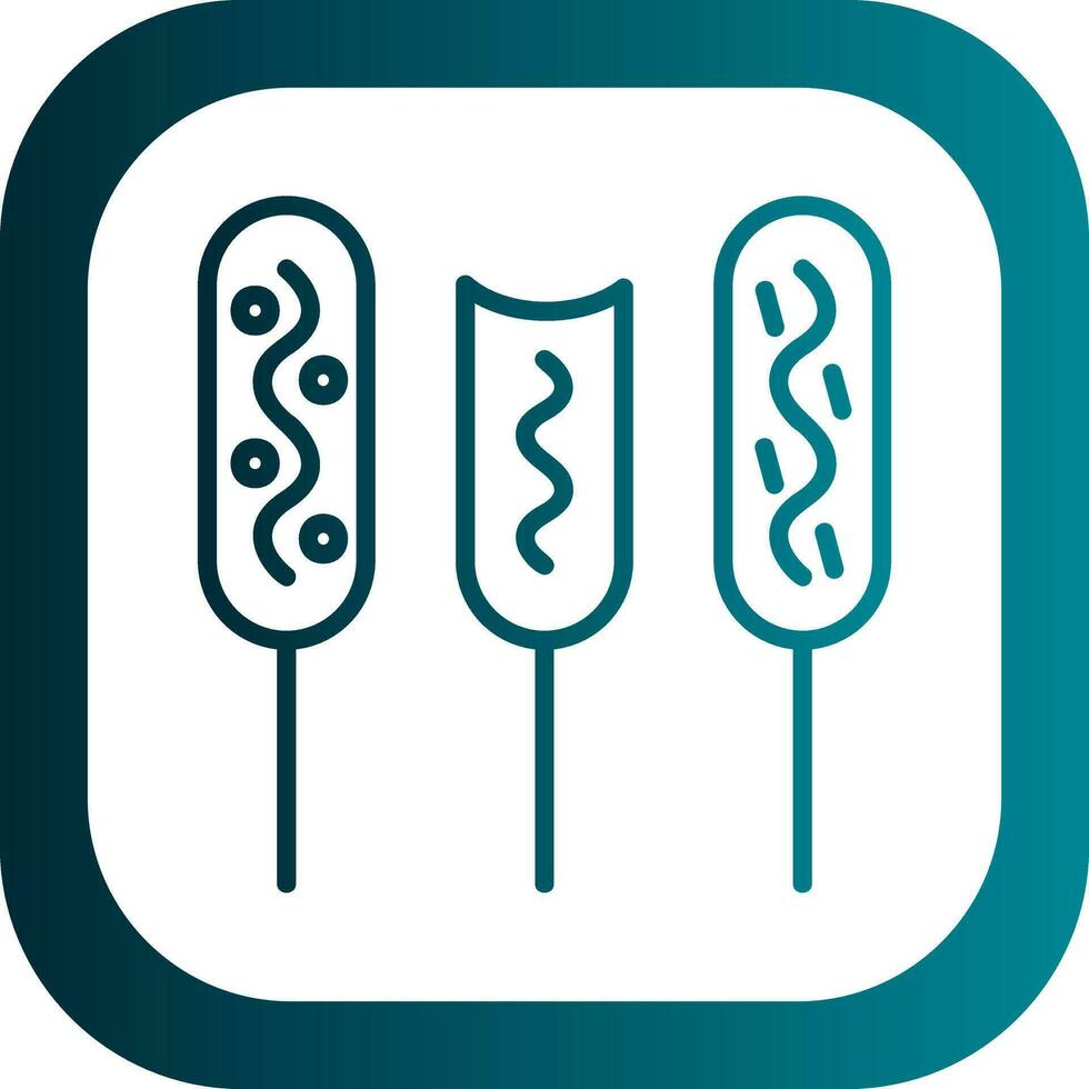 Corn dog Vector Icon Design