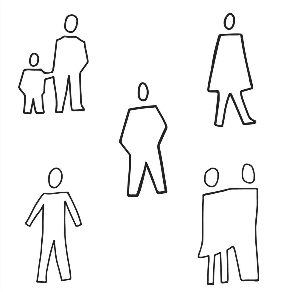 siluetas de gente. personal vector ilustración