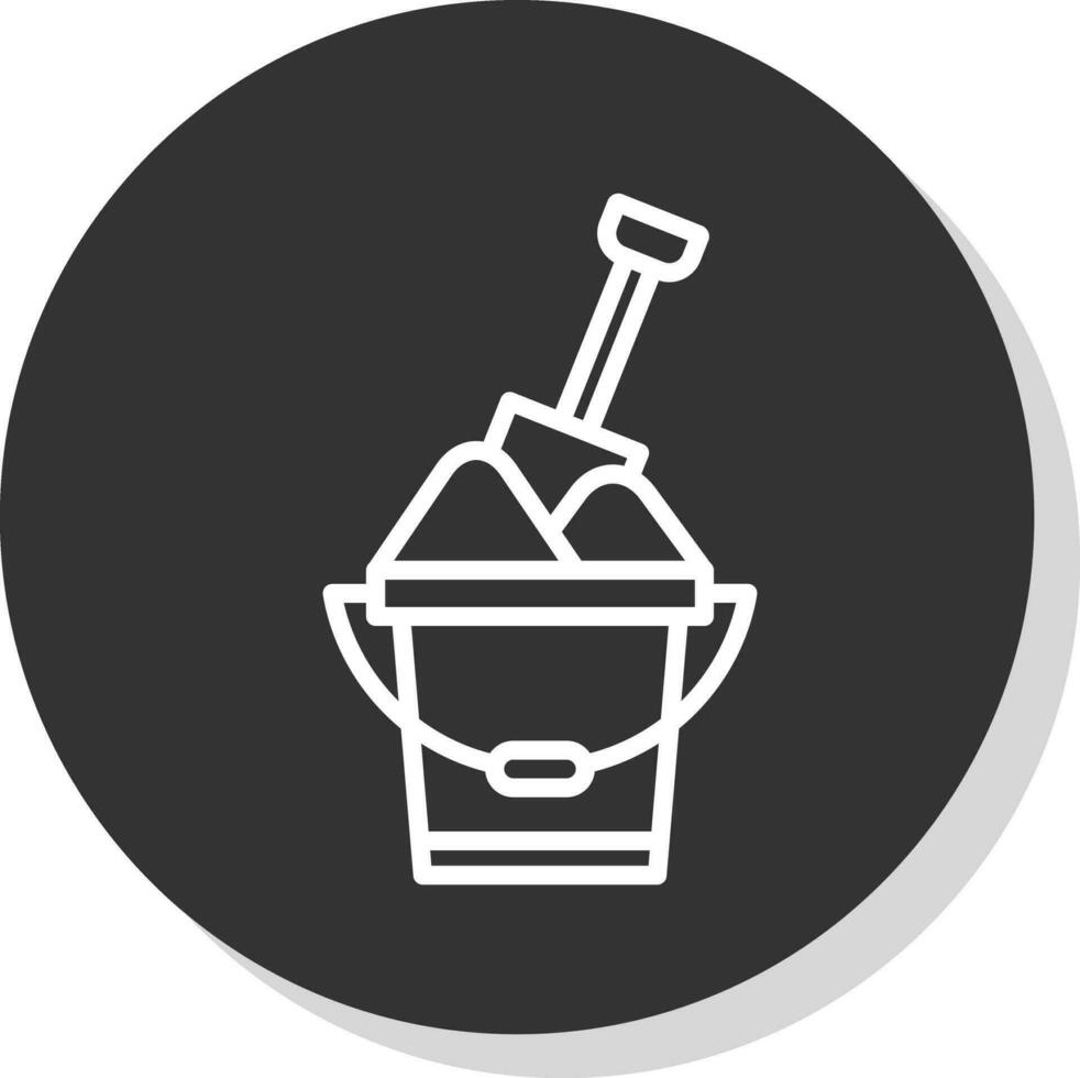 Sand bucket Vector Icon Design