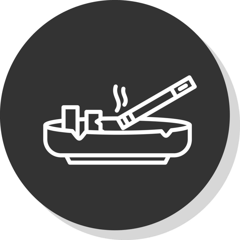 Ashtray Vector Icon Design