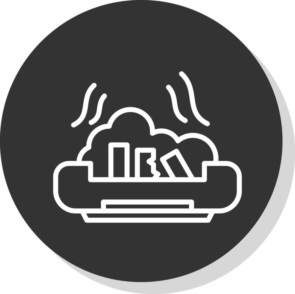 Ashtray Vector Icon Design