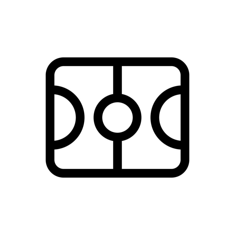 Simple Basketball Court icon. The icon can be used for websites, print templates, presentation templates, illustrations, etc vector