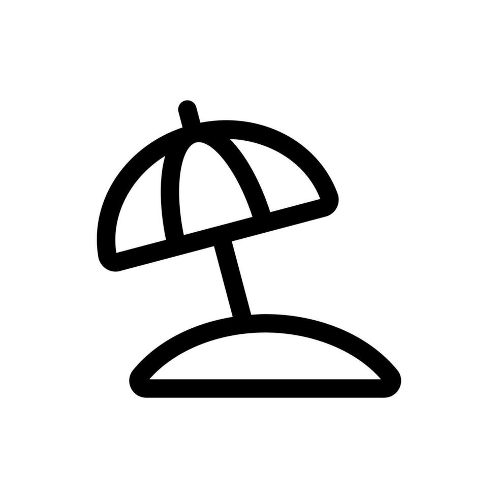 Simple Sun Umbrella icon. The icon can be used for websites, print templates, presentation templates, illustrations, etc vector