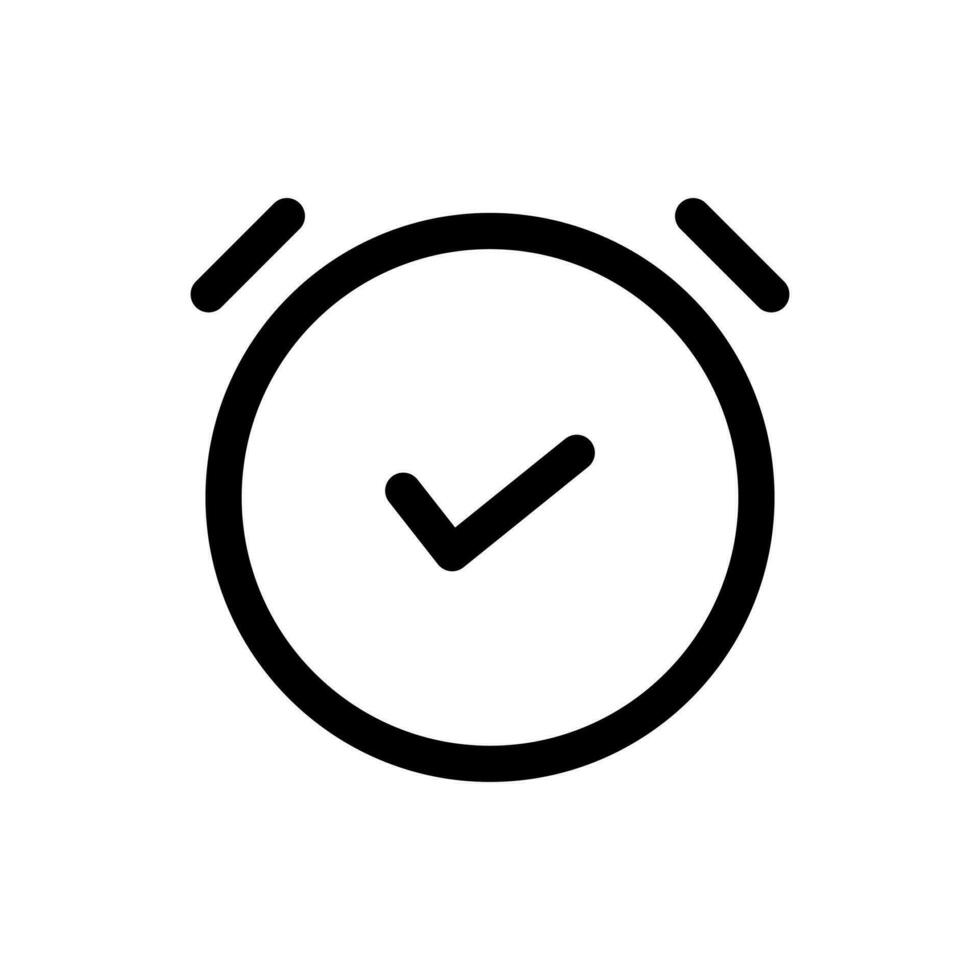 Simple Setting Alarm icon. The icon can be used for websites, print templates, presentation templates, illustrations, etc vector