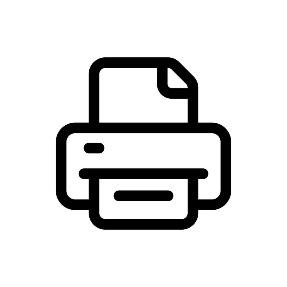 Simple Printer icon. The icon can be used for websites, print templates, presentation templates, illustrations, etc vector