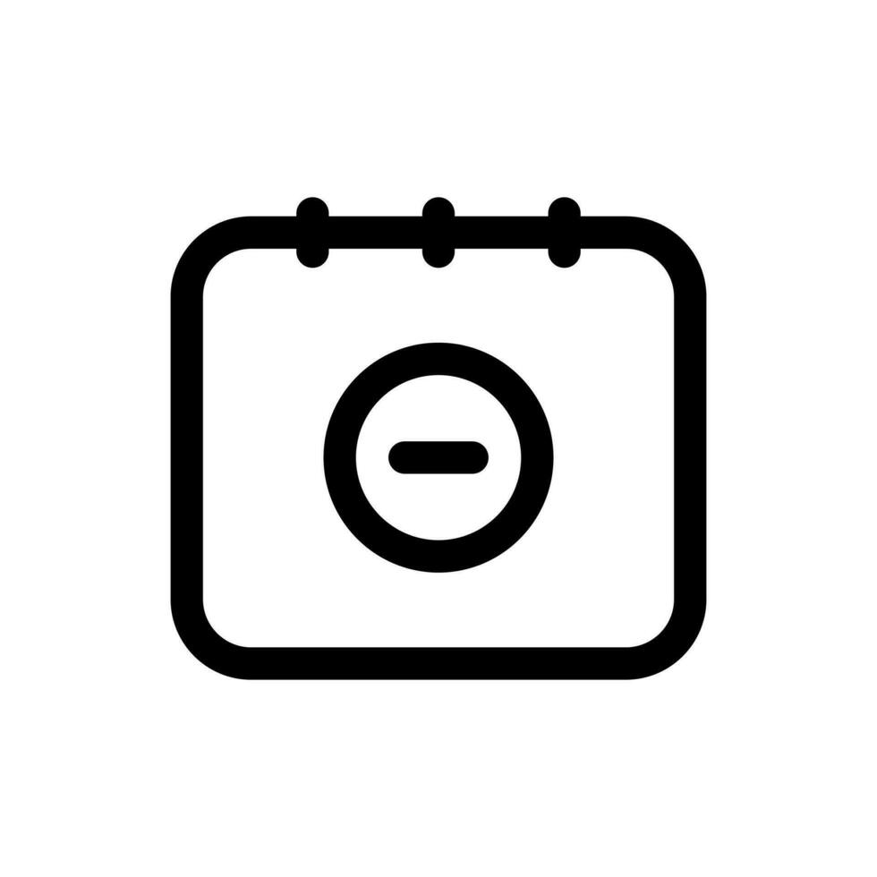 Simple Remove Event icon. The icon can be used for websites, print templates, presentation templates, illustrations, etc vector