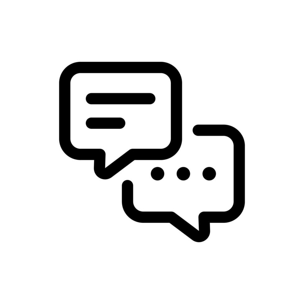 Simple Discussion icon. The icon can be used for websites, print templates, presentation templates, illustrations, etc vector