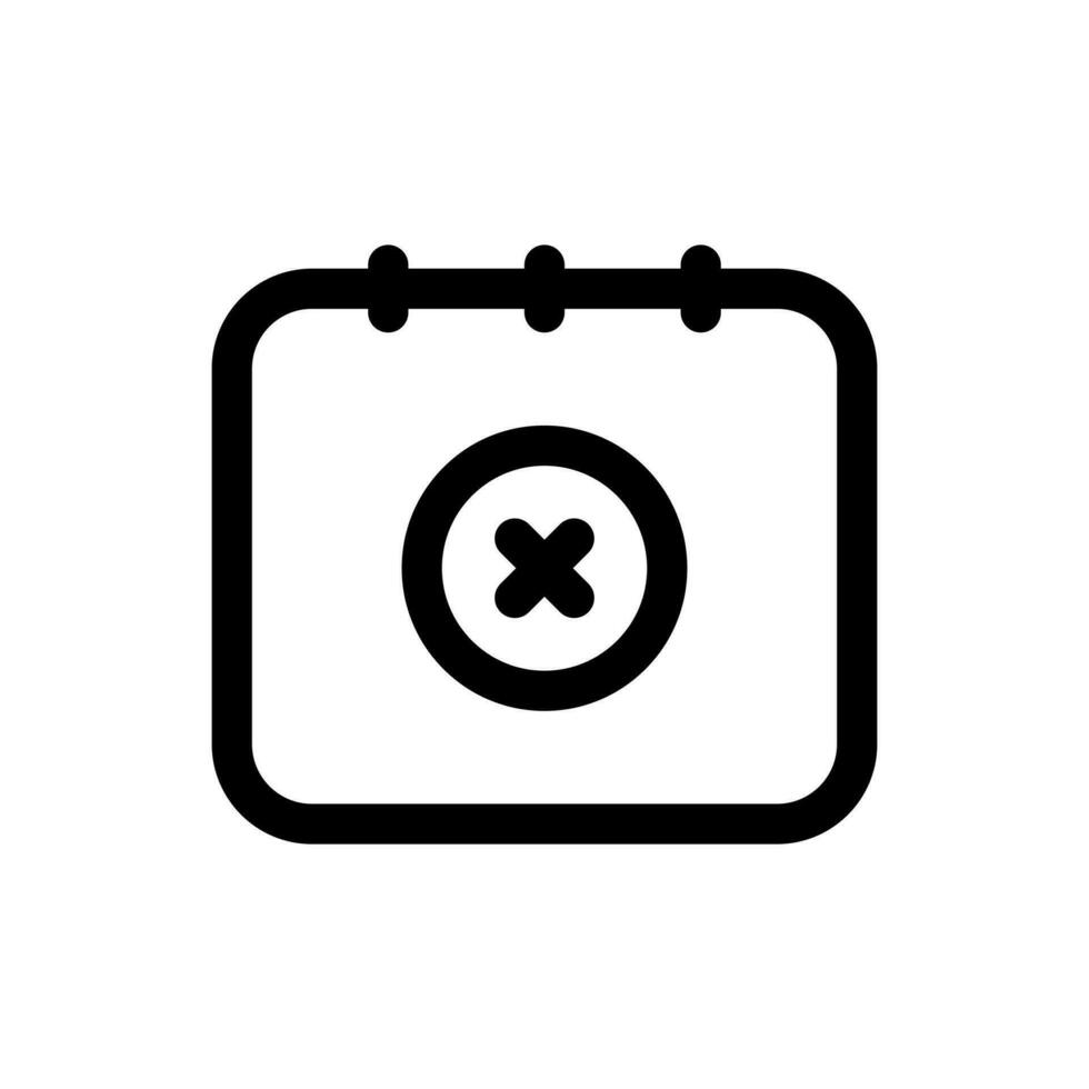 Simple Cancel Date icon. The icon can be used for websites, print templates, presentation templates, illustrations, etc vector