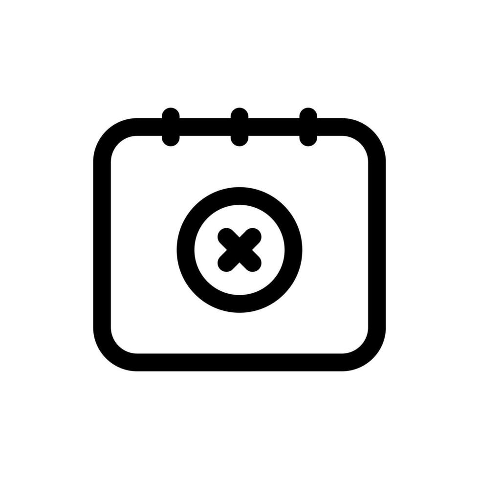 Simple Cancel Date icon. The icon can be used for websites, print templates, presentation templates, illustrations, etc vector