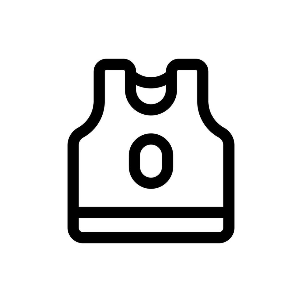 Simple Basketball Jersey icon. The icon can be used for websites, print templates, presentation templates, illustrations, etc vector