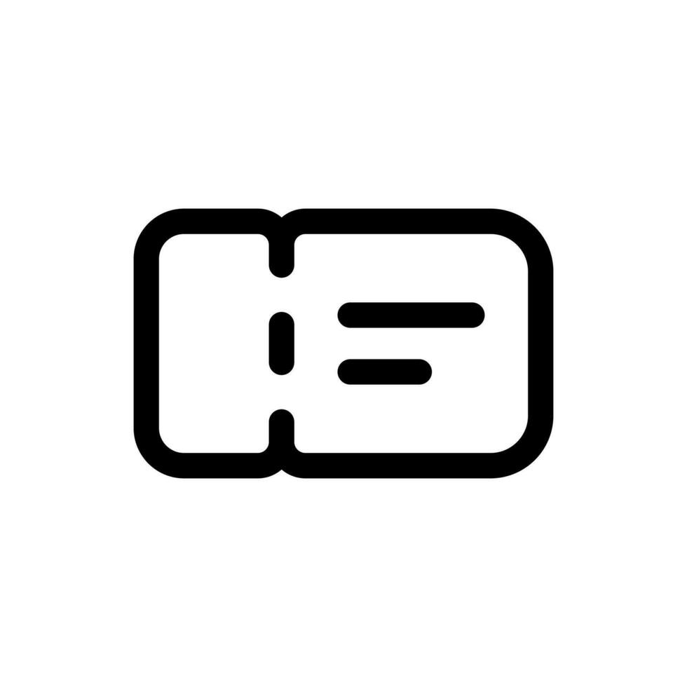 Simple Ticket icon. The icon can be used for websites, print templates, presentation templates, illustrations, etc vector