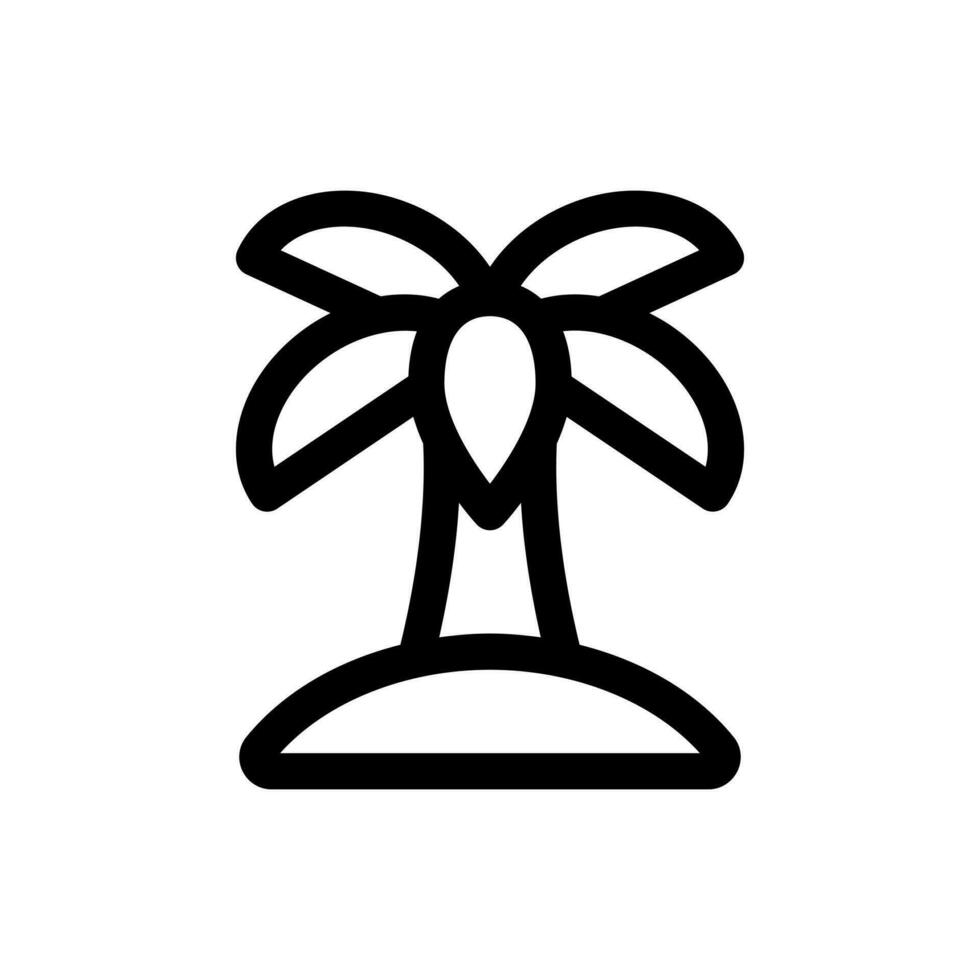 Simple Island icon. The icon can be used for websites, print templates, presentation templates, illustrations, etc vector