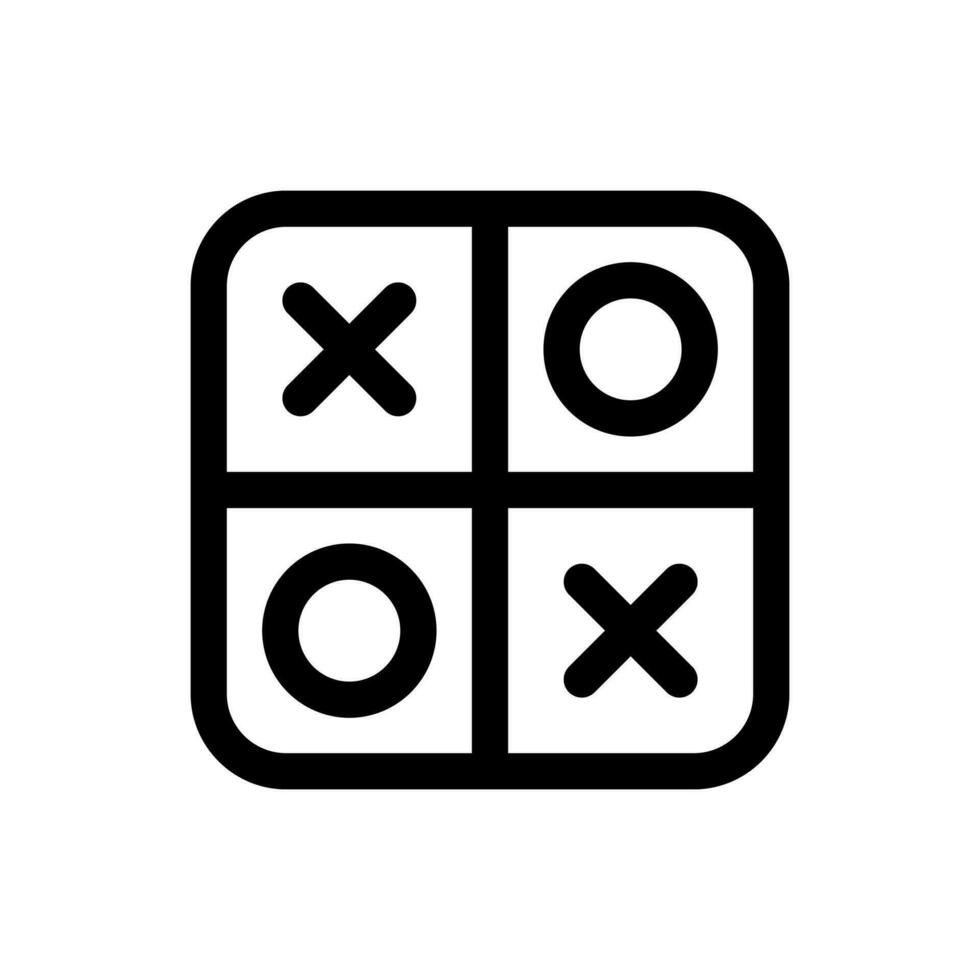 Simple Tic Tac Toe icon. The icon can be used for websites, print templates, presentation templates, illustrations, etc vector