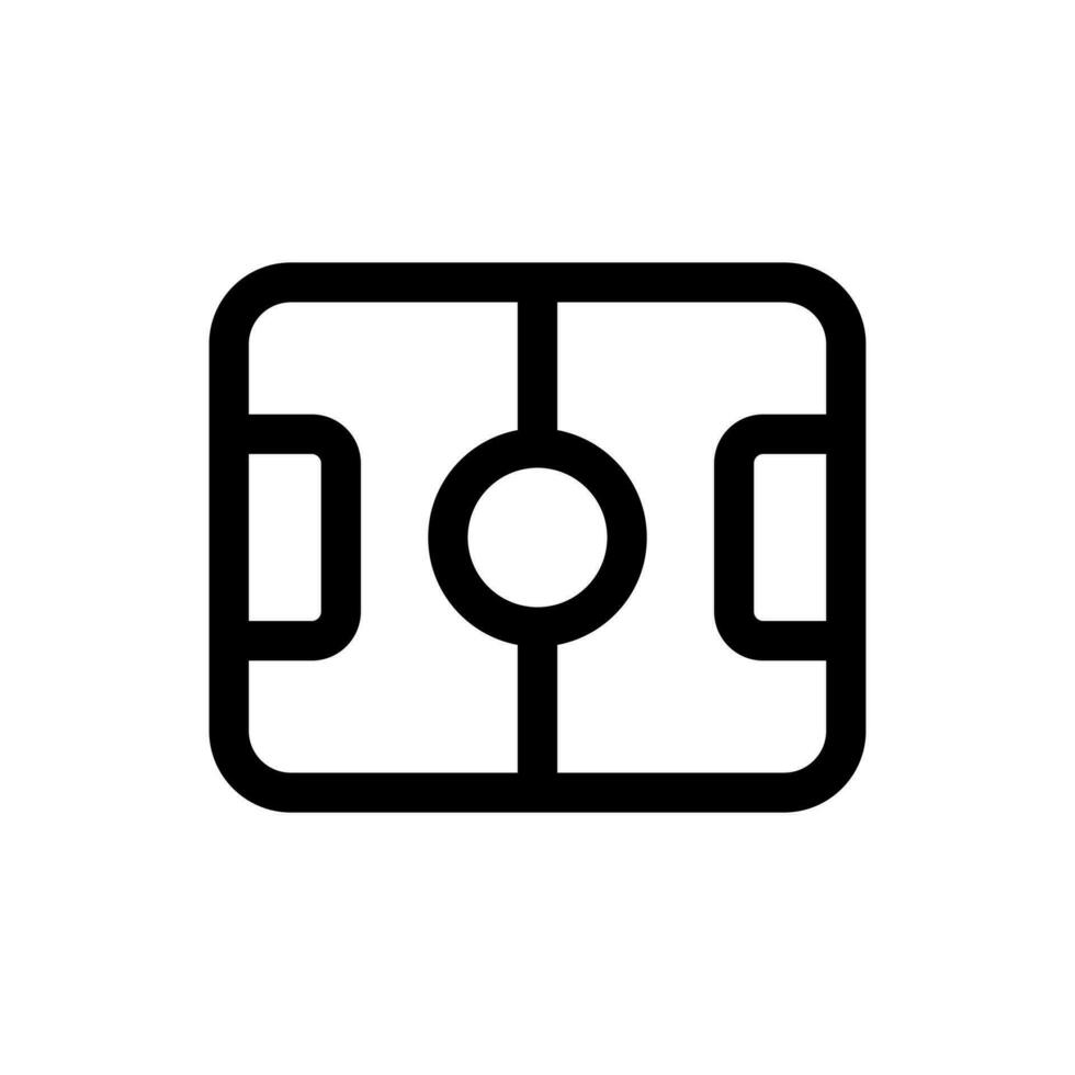 Simple Soccer Field icon. The icon can be used for websites, print templates, presentation templates, illustrations, etc vector