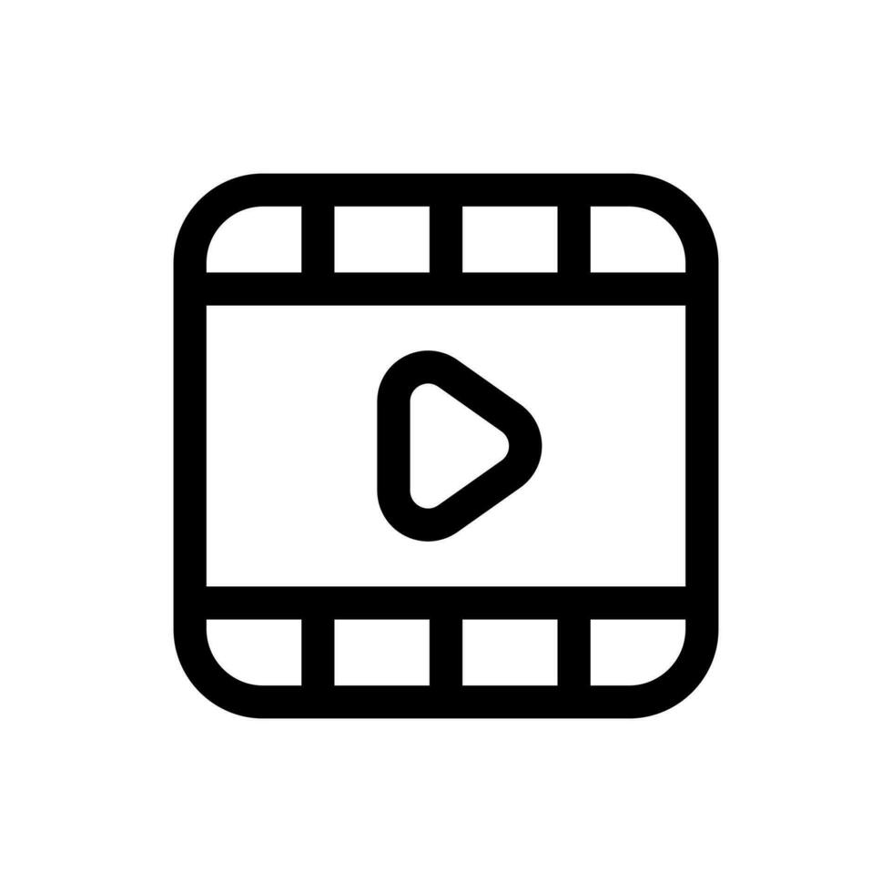 Simple Film icon. The icon can be used for websites, print templates, presentation templates, illustrations, etc vector
