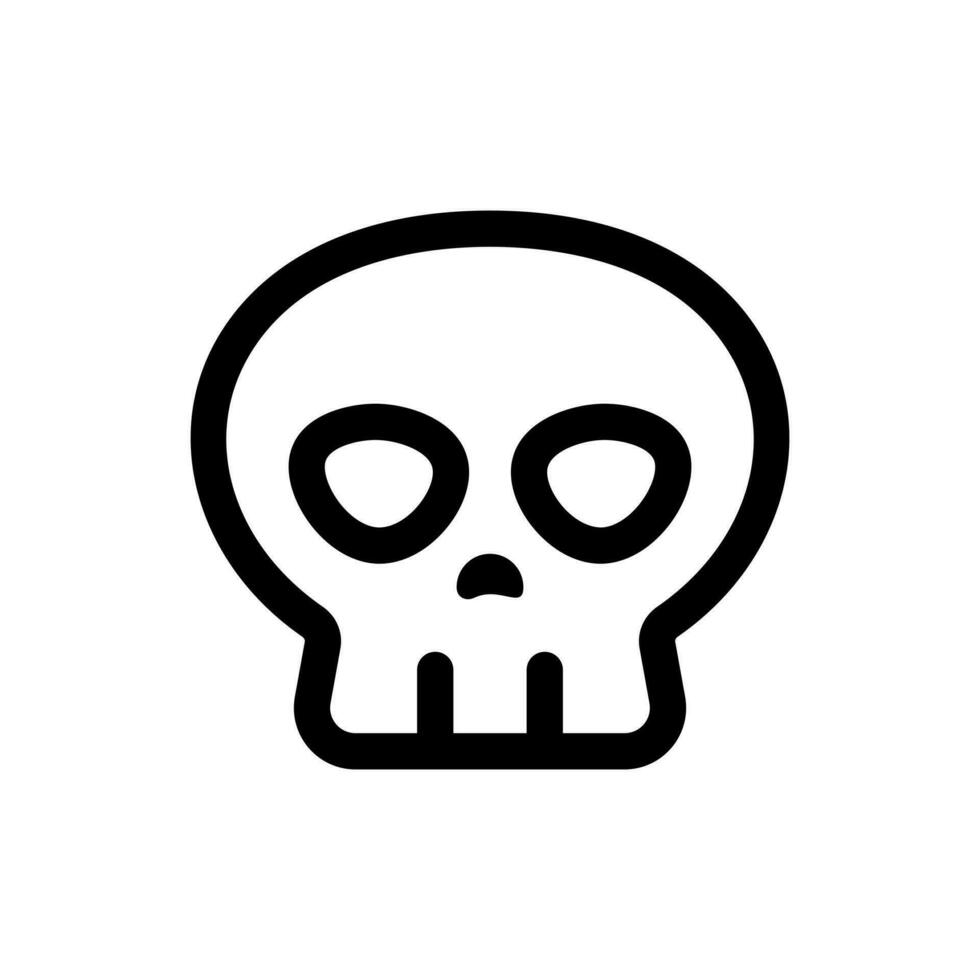 Simple Skull icon. The icon can be used for websites, print templates, presentation templates, illustrations, etc vector