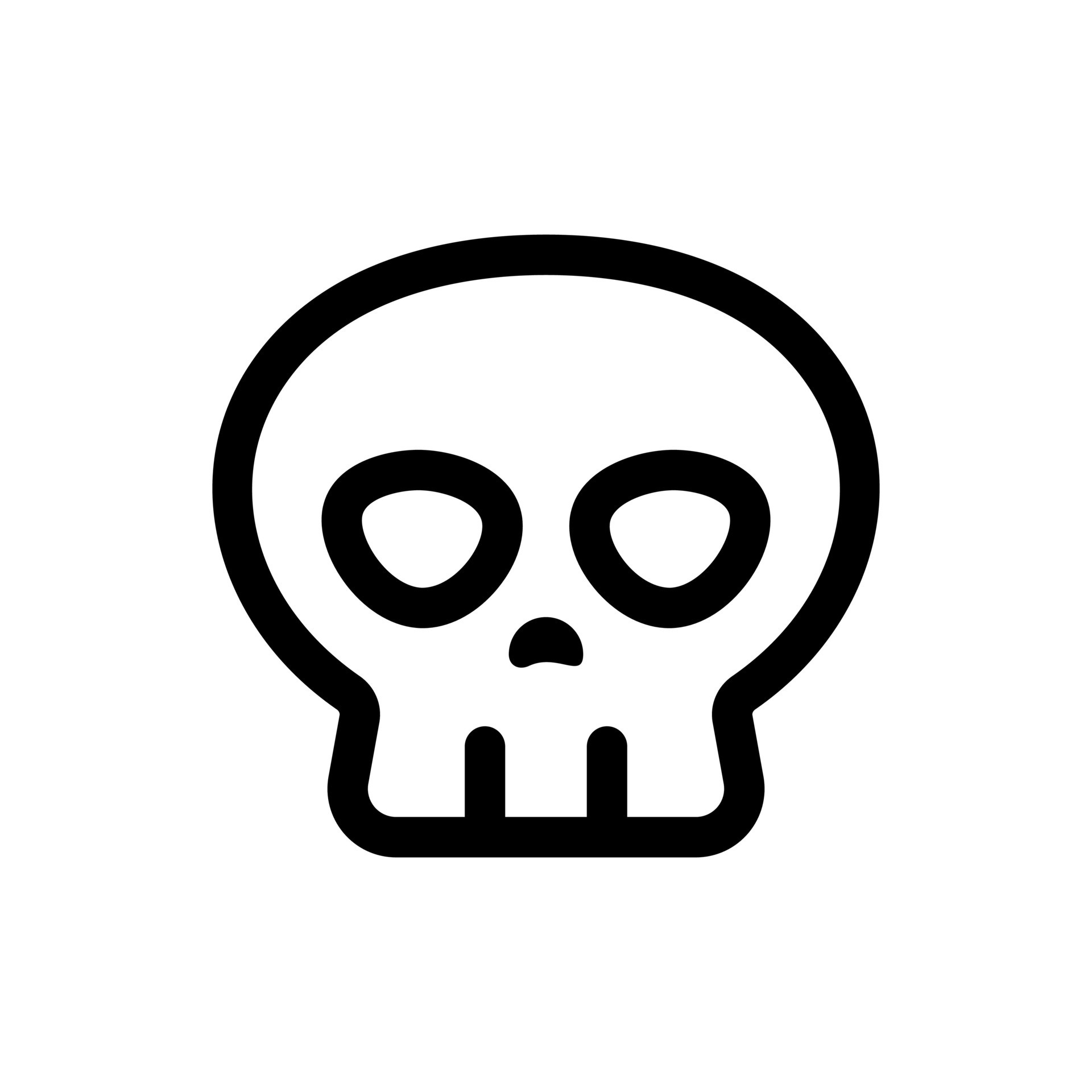 Simple Skull icon. The icon can be used for websites, print