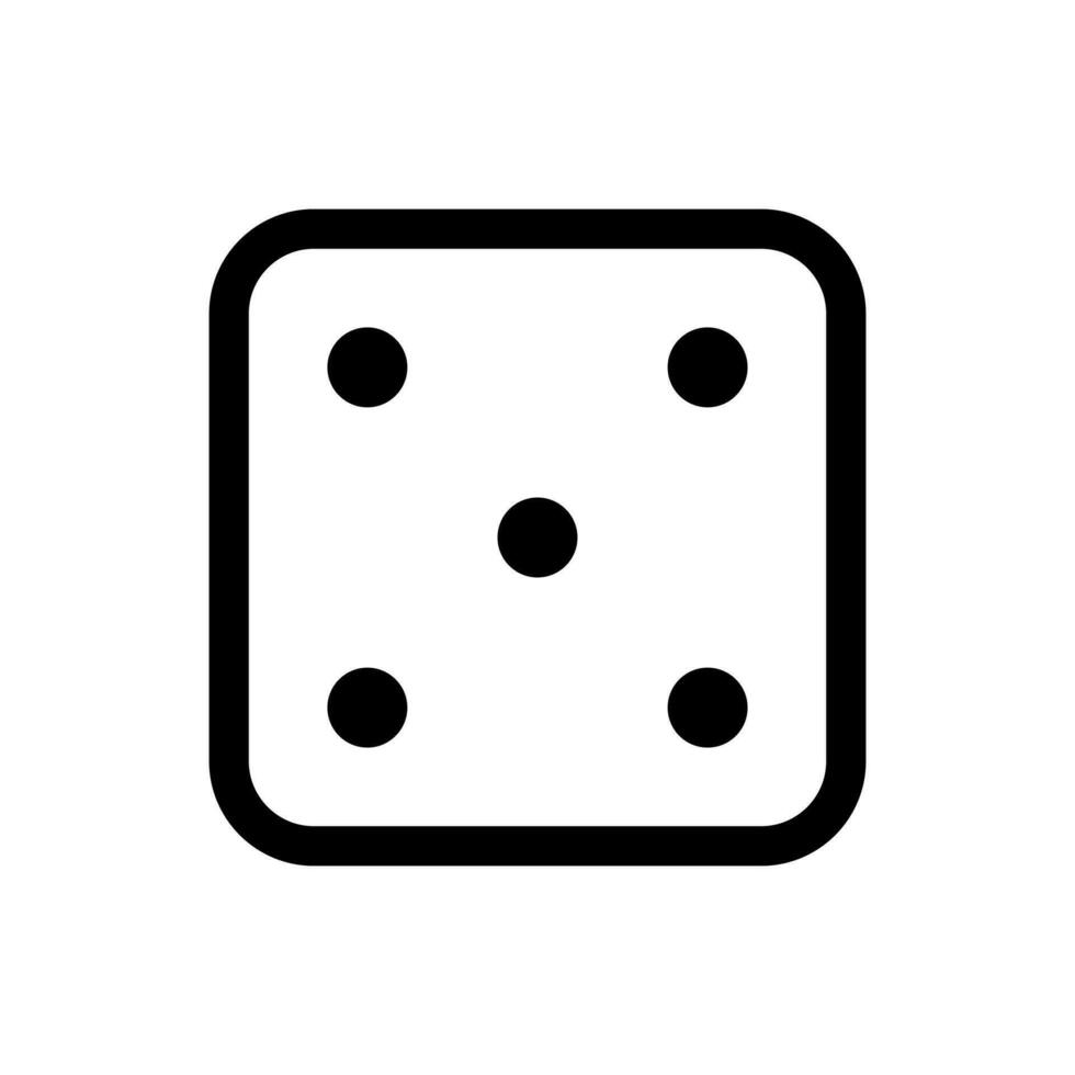 Simple Dice icon. The icon can be used for websites, print templates, presentation templates, illustrations, etc vector