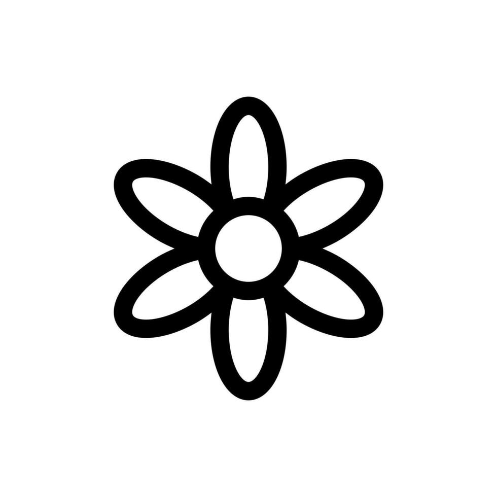 Simple Flower icon. The icon can be used for websites, print templates, presentation templates, illustrations, etc vector