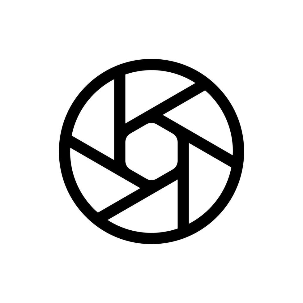 Simple Lens icon. The icon can be used for websites, print templates, presentation templates, illustrations, etc vector