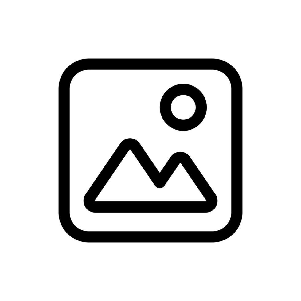 Simple Image icon. The icon can be used for websites, print templates, presentation templates, illustrations, etc vector