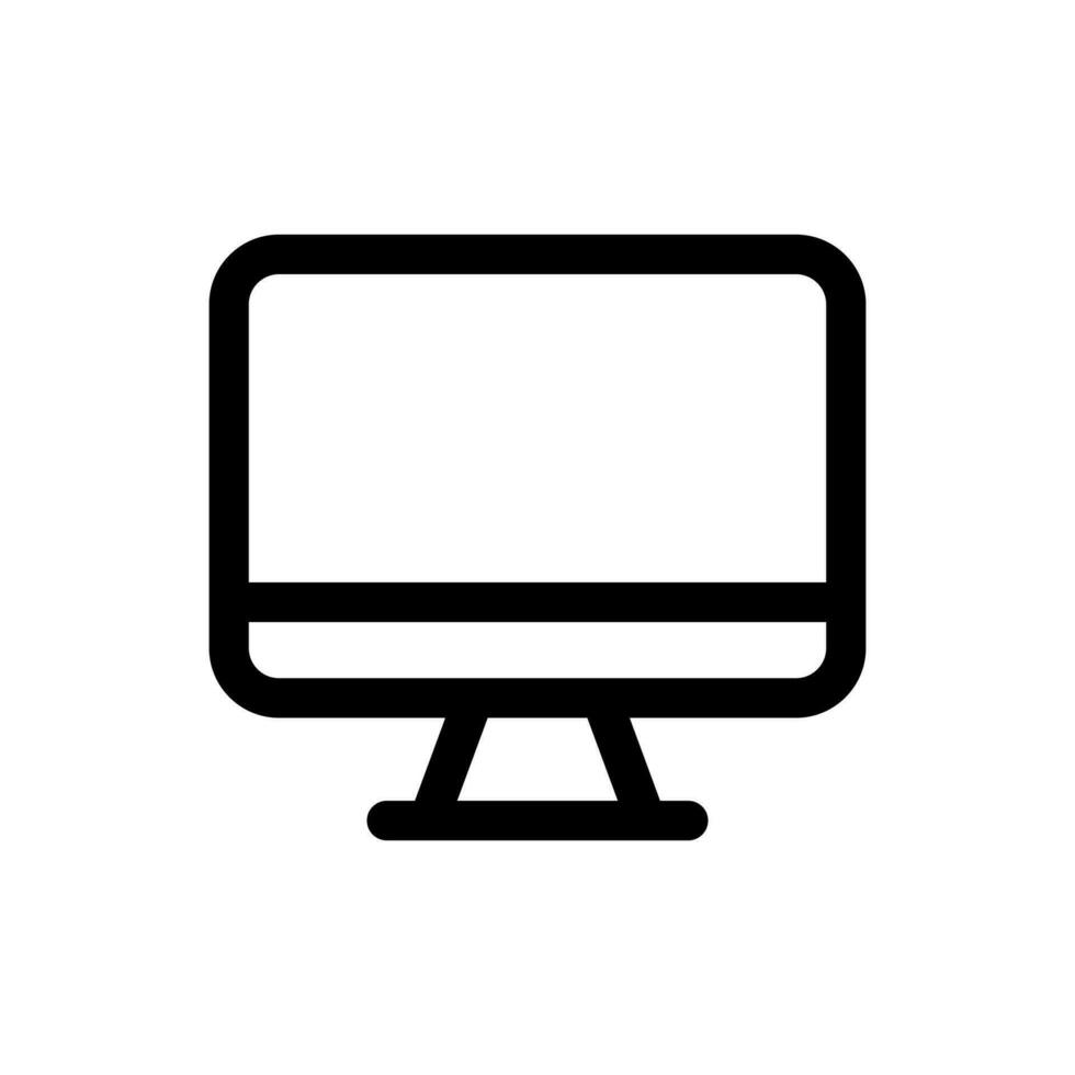 Simple Computer icon. The icon can be used for websites, print templates, presentation templates, illustrations, etc vector