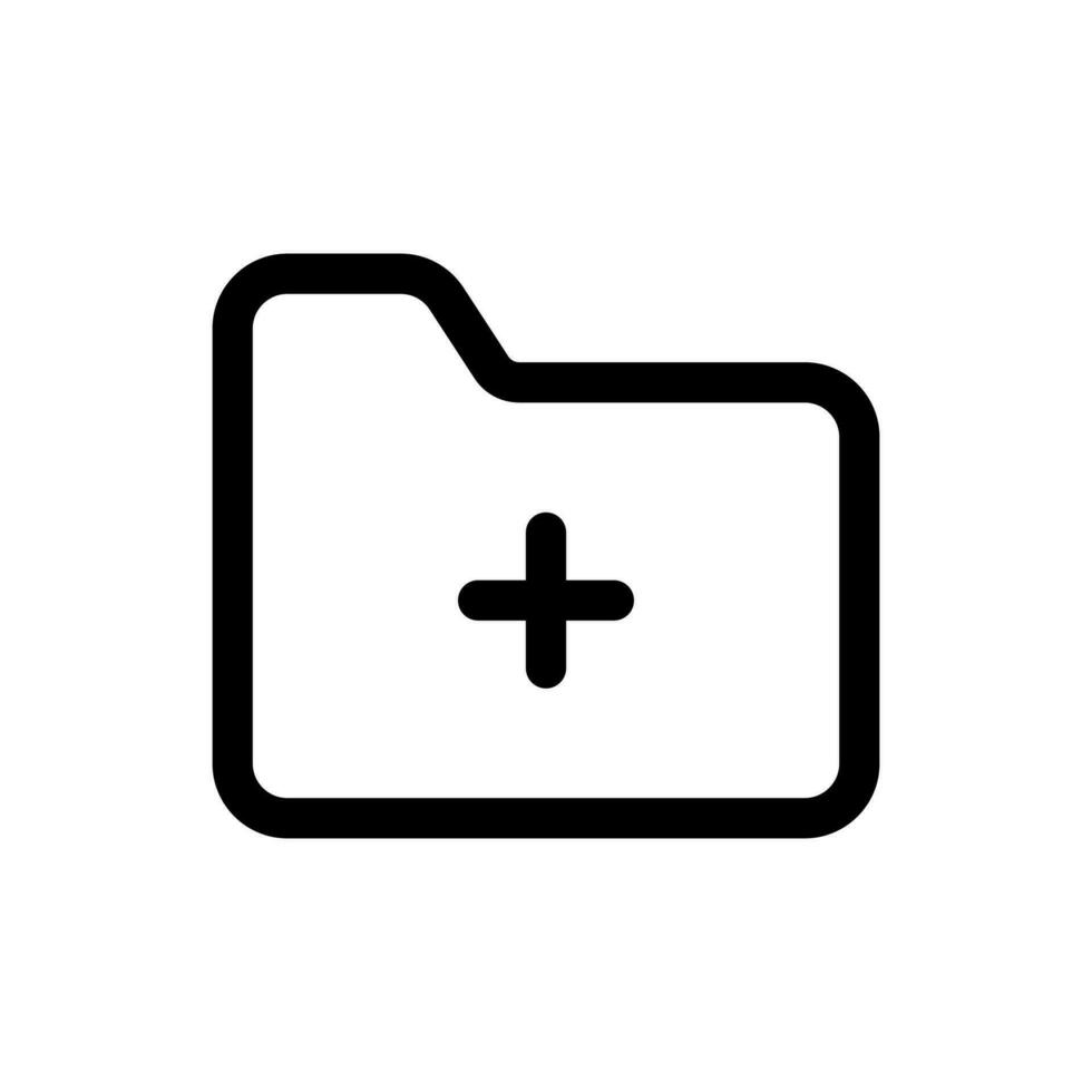 Simple New Folder icon. The icon can be used for websites, print templates, presentation templates, illustrations, etc vector