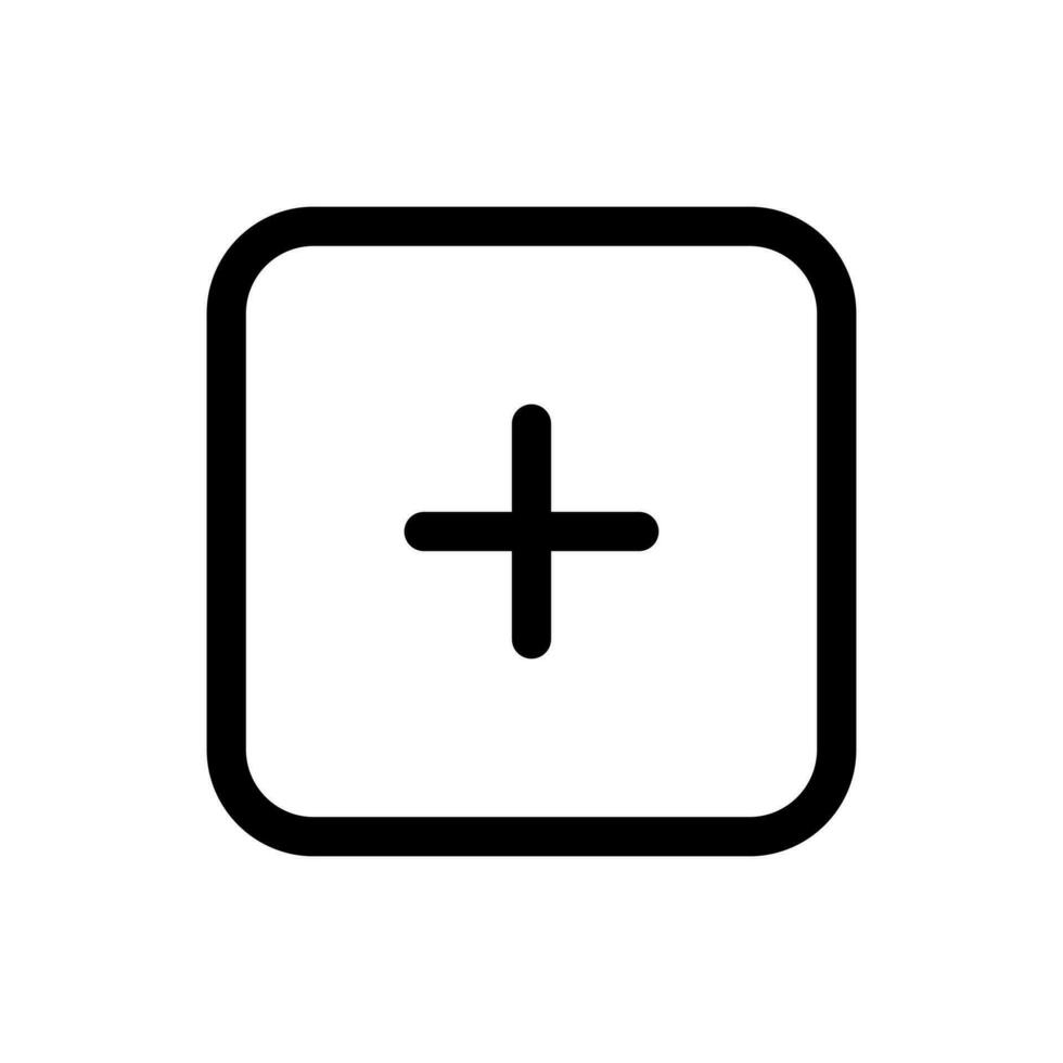 Simple Add icon. The icon can be used for websites, print templates, presentation templates, illustrations, etc vector