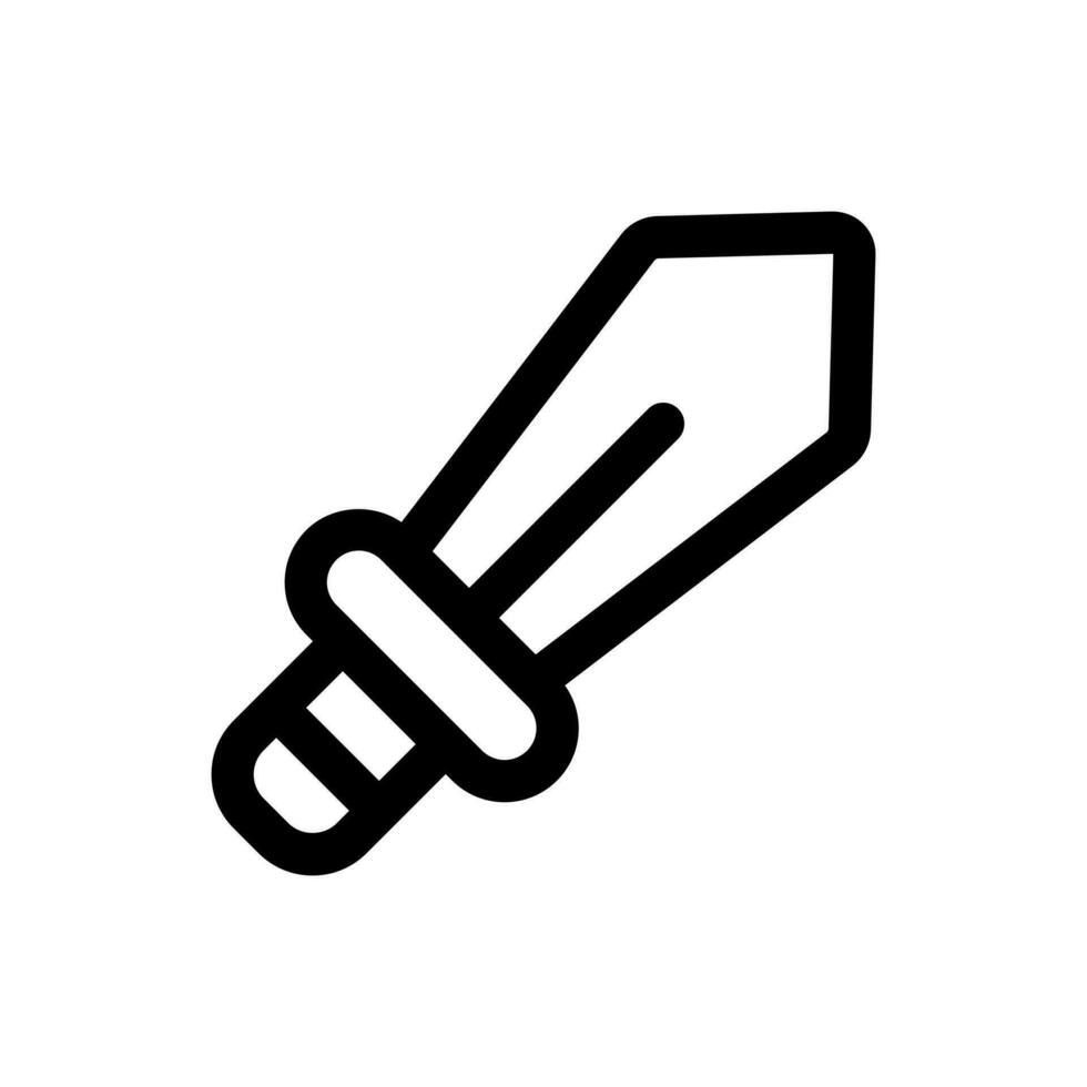 Simple Sword icon. The icon can be used for websites, print templates, presentation templates, illustrations, etc vector