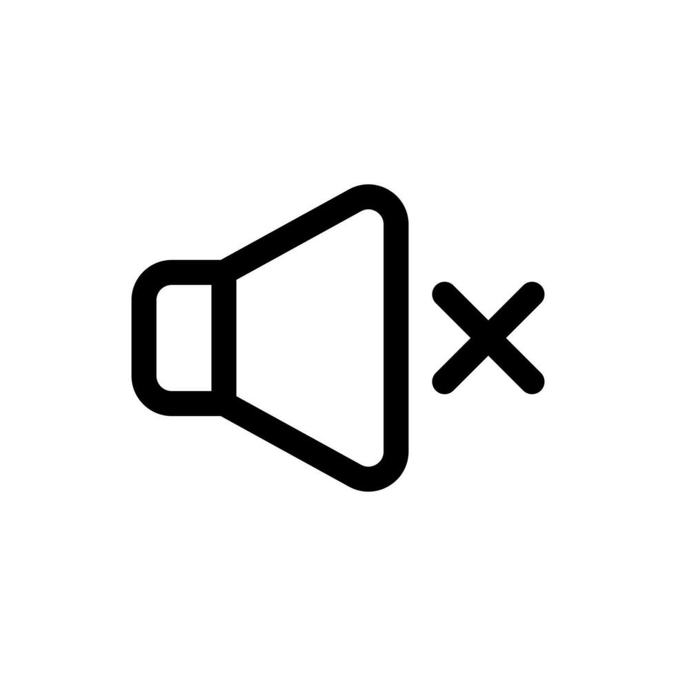 Simple Mute icon. The icon can be used for websites, print templates, presentation templates, illustrations, etc vector