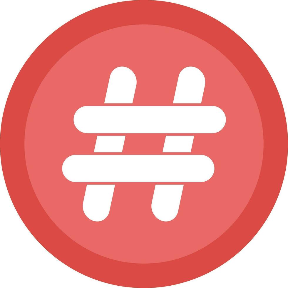Hash tag Vector Icon Design