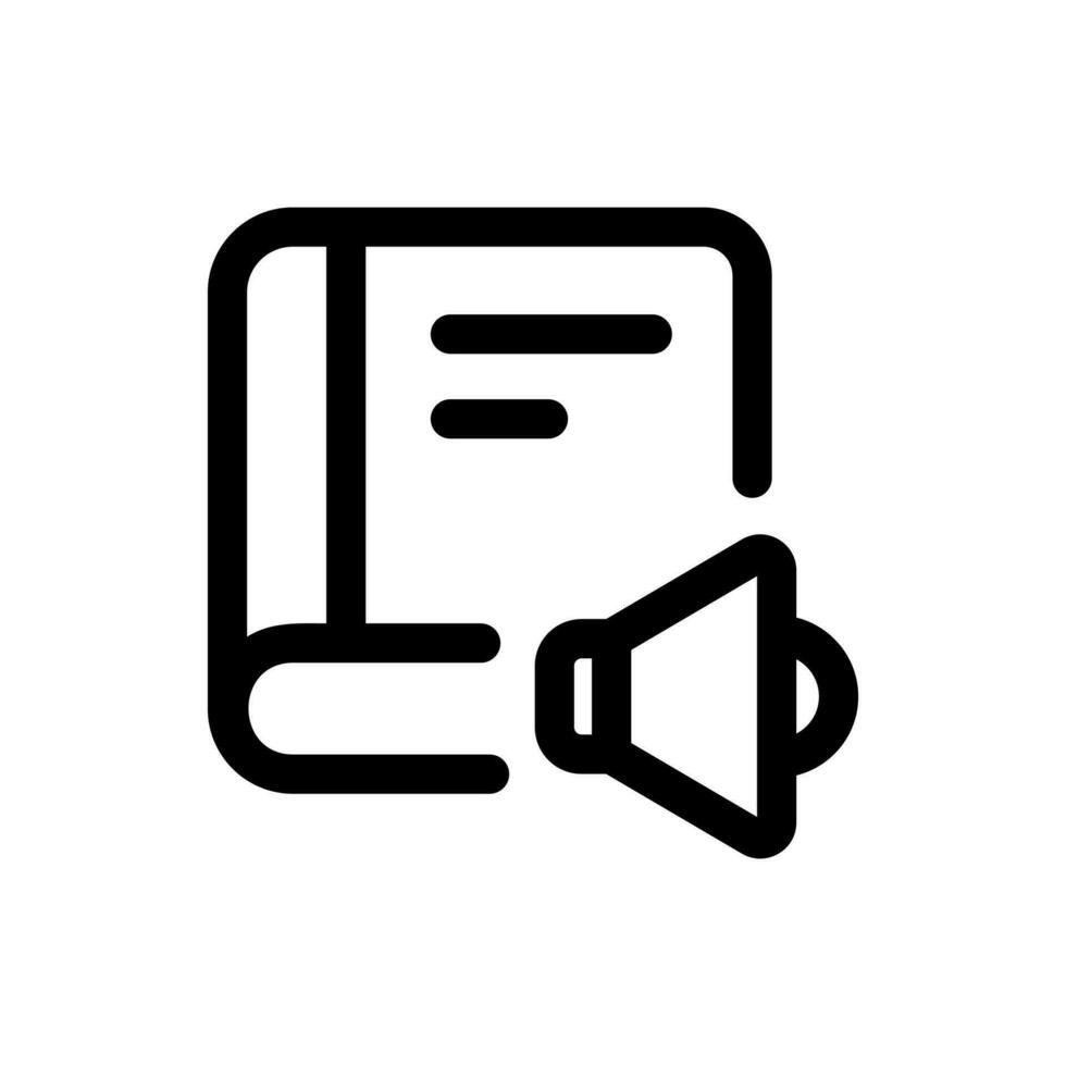 Simple Audio Book icon. The icon can be used for websites, print templates, presentation templates, illustrations, etc vector