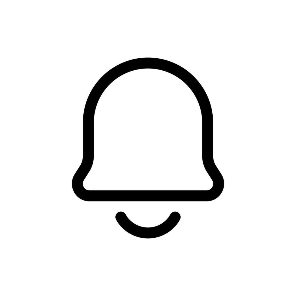 Simple Bell icon. The icon can be used for websites, print templates, presentation templates, illustrations, etc vector