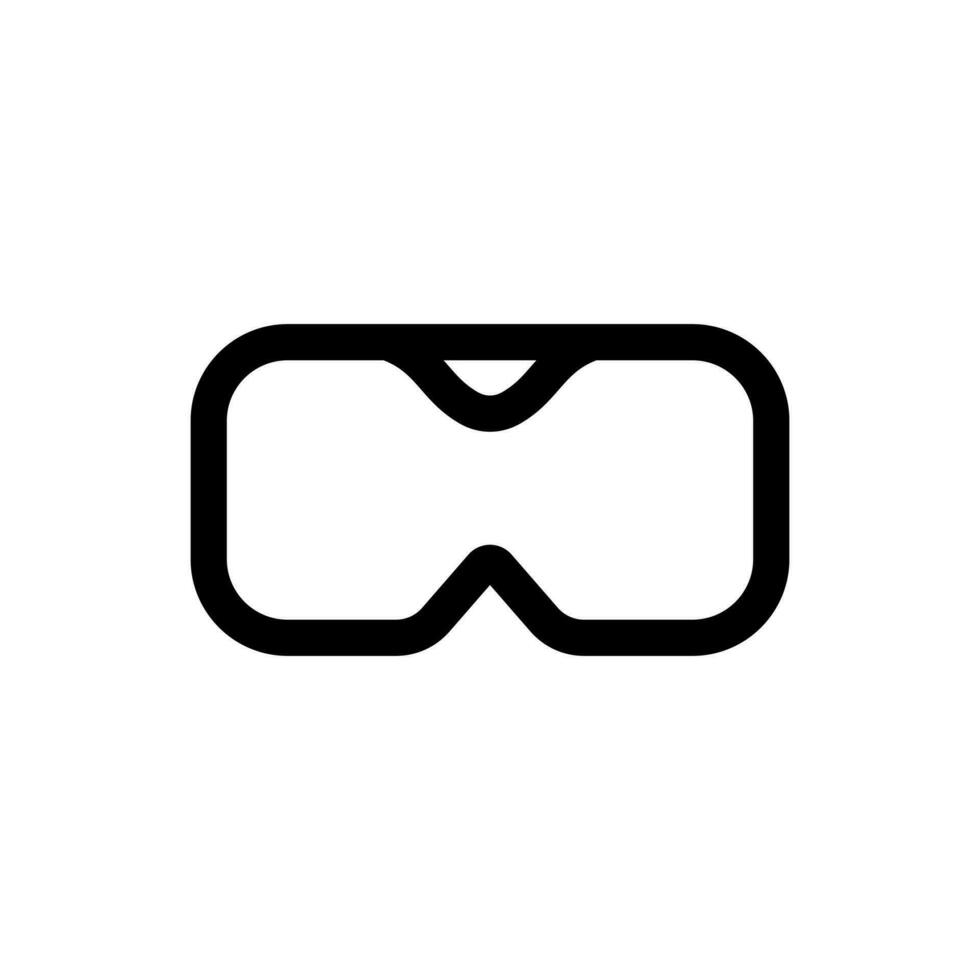 Simple VR icon. The icon can be used for websites, print templates, presentation templates, illustrations, etc vector