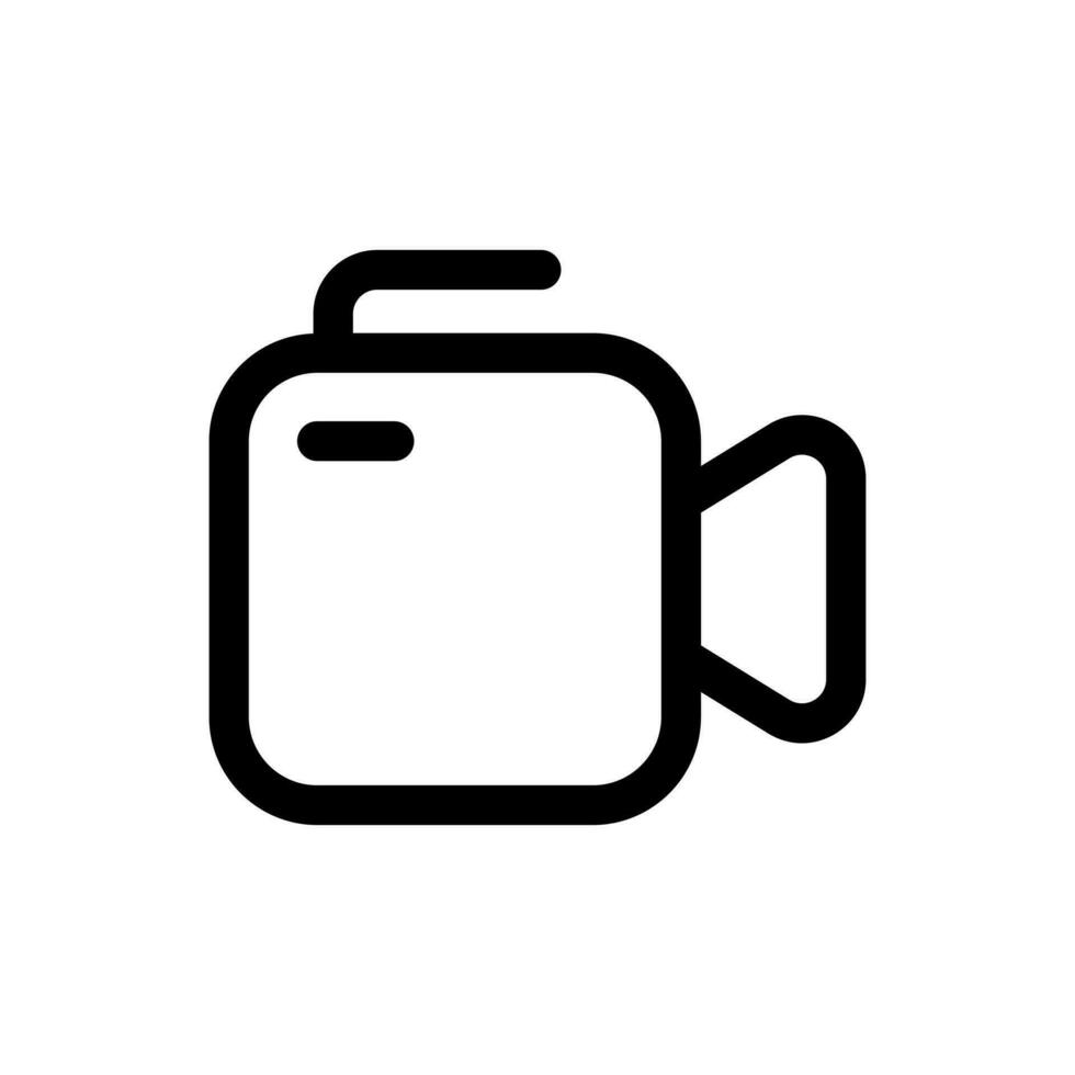 Simple Video Camera icon. The icon can be used for websites, print templates, presentation templates, illustrations, etc vector