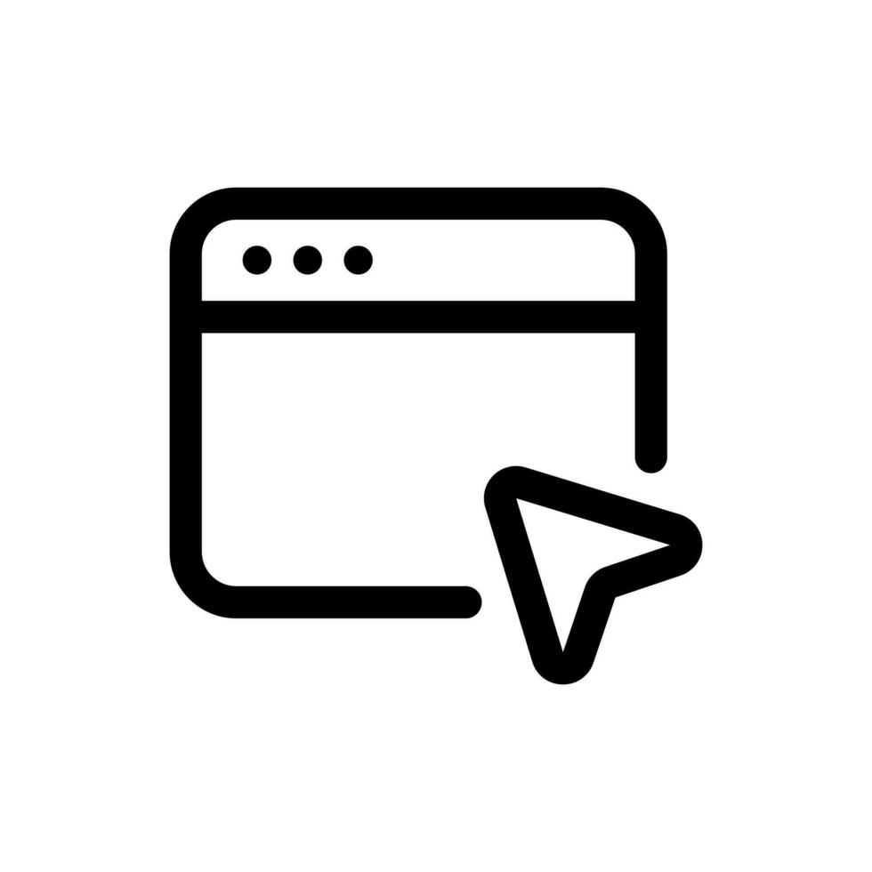 Simple Webpage icon. The icon can be used for websites, print templates, presentation templates, illustrations, etc vector