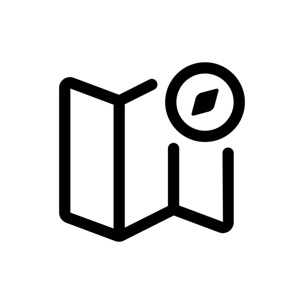 Simple Map icon. The icon can be used for websites, print templates, presentation templates, illustrations, etc vector