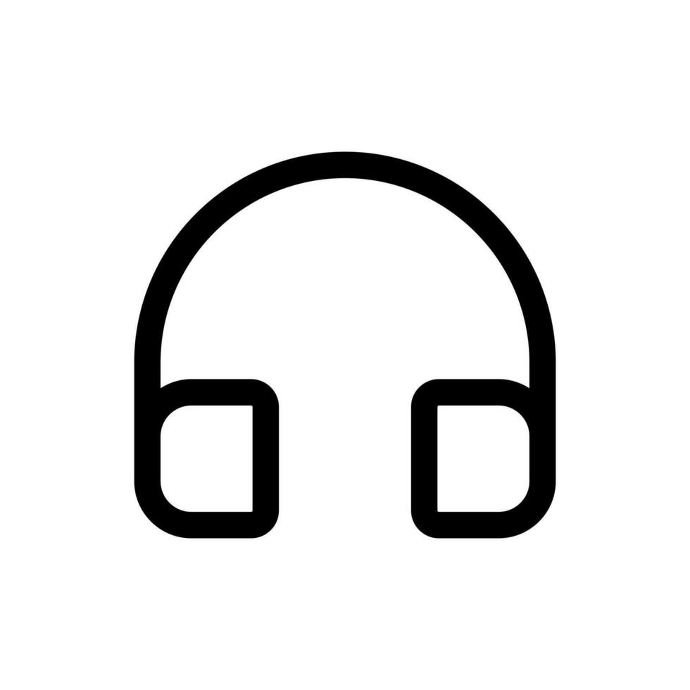 Simple Headphone icon. The icon can be used for websites, print templates, presentation templates, illustrations, etc vector