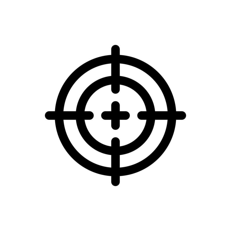 Simple Target icon. The icon can be used for websites, print templates, presentation templates, illustrations, etc vector