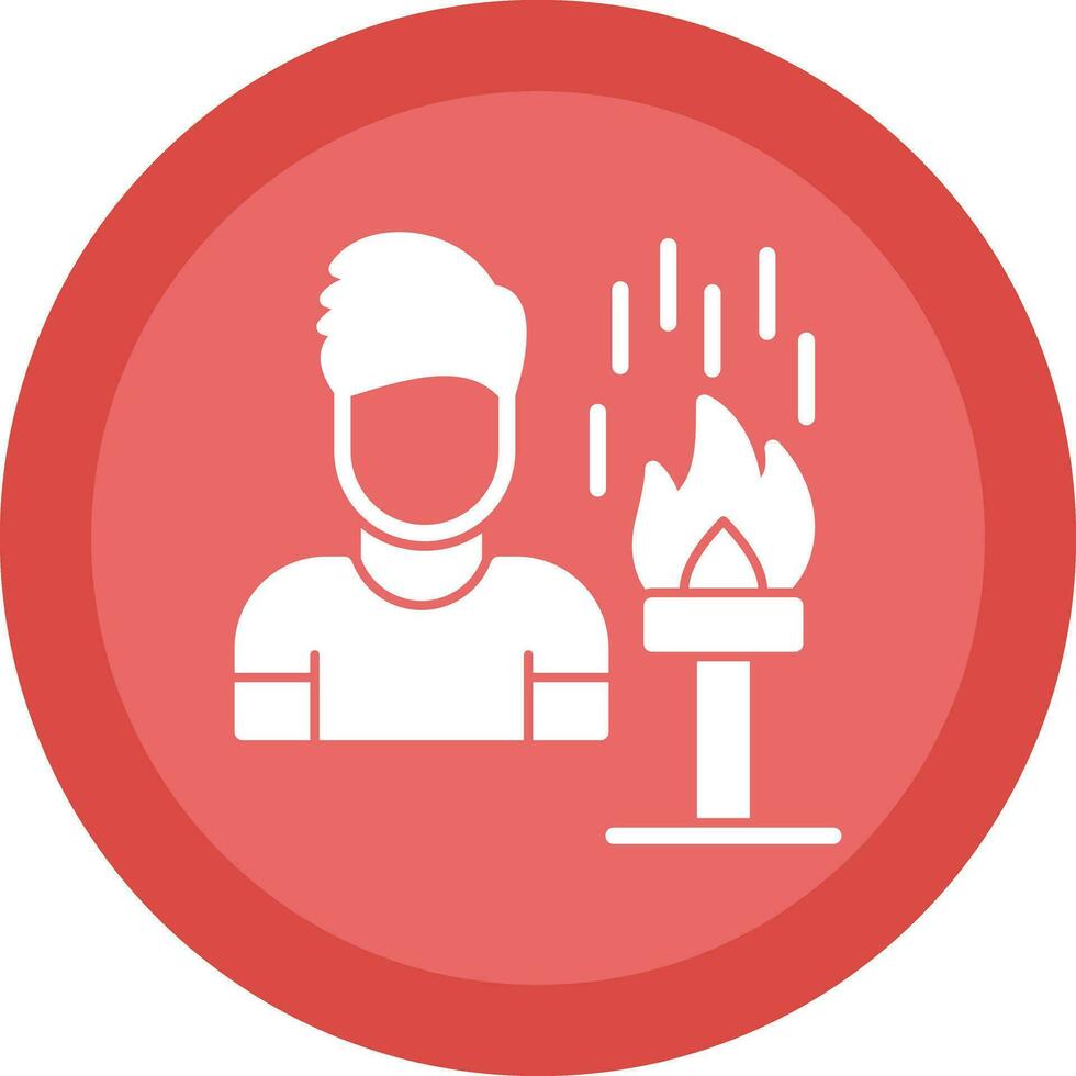 Fire eater man Vector Icon Design