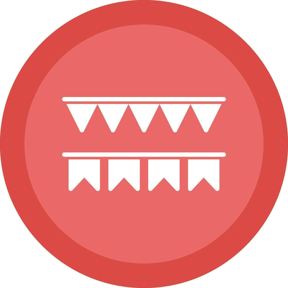Decorative flag Vector Icon Design