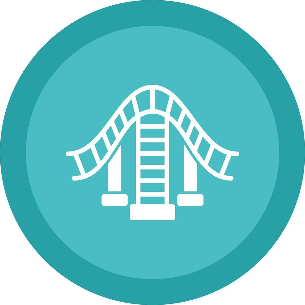 Roller coaster Vector Icon Design