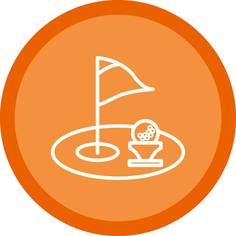 Golf hole Vector Icon Design