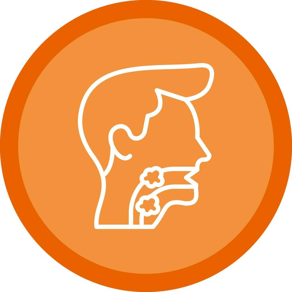 Throat cancer Vector Icon Design