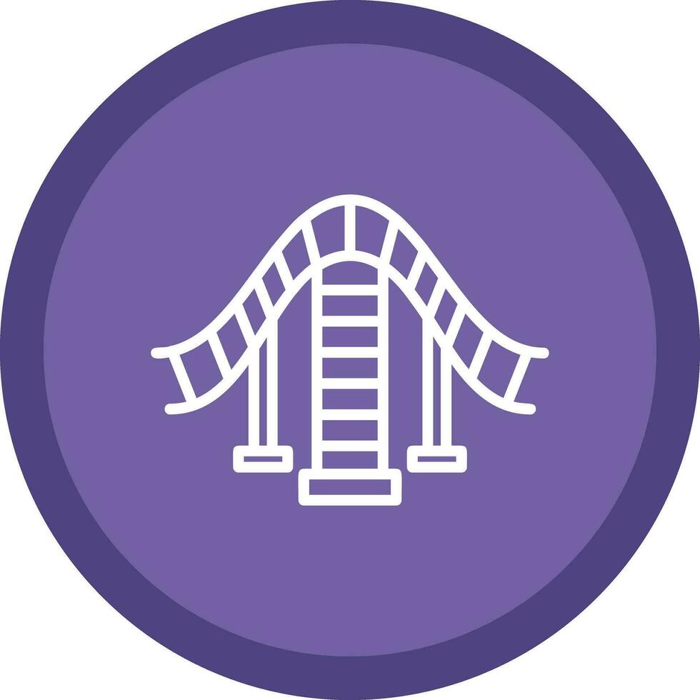 Roller coaster Vector Icon Design