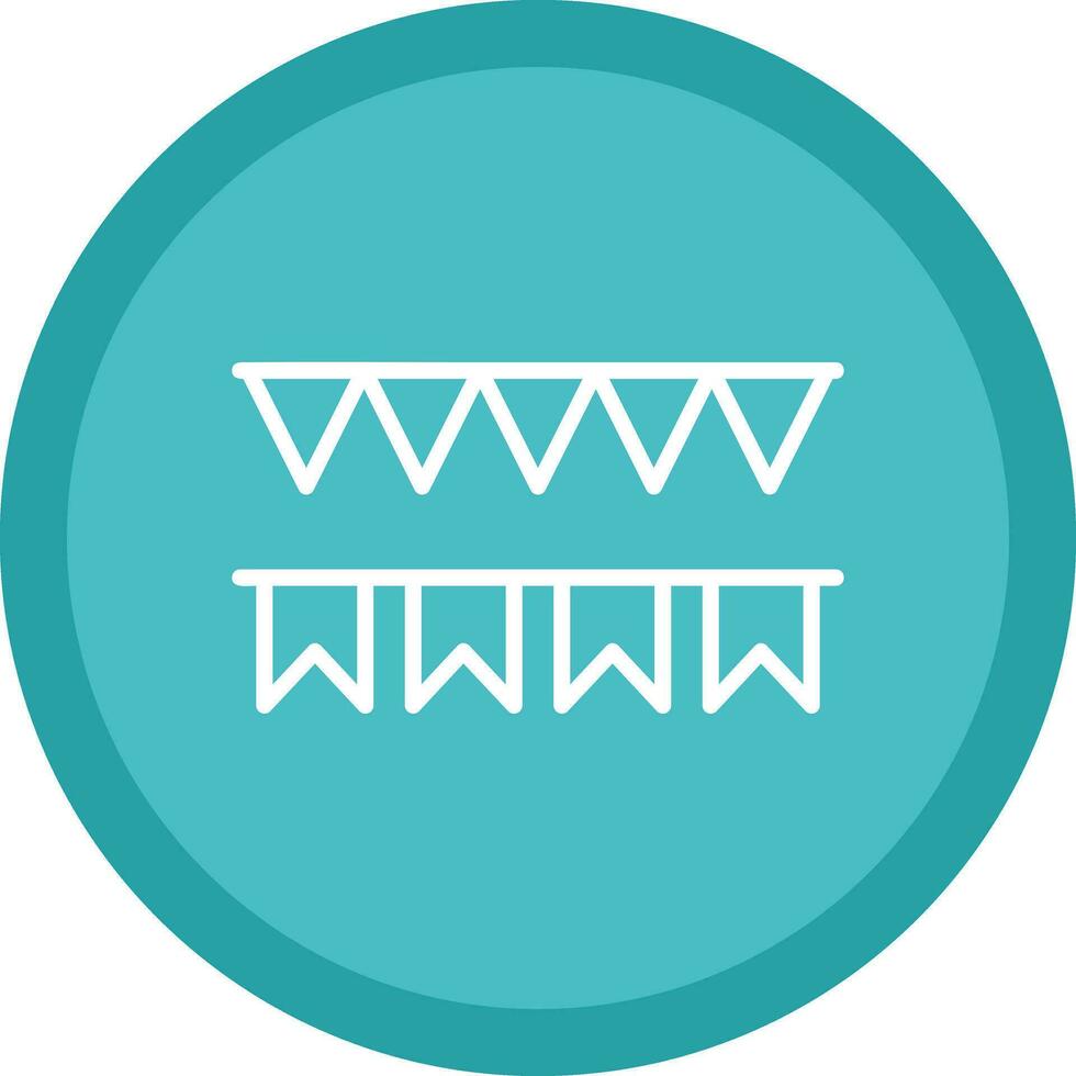Decorative flag Vector Icon Design