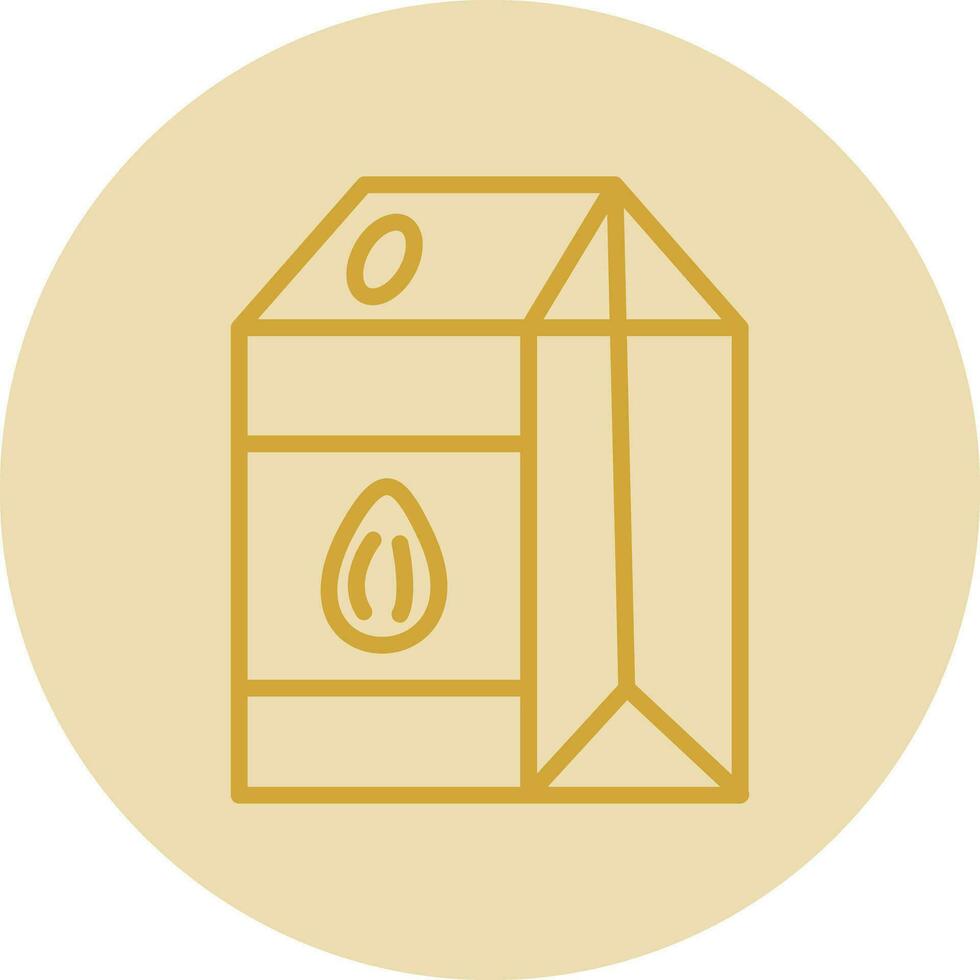 Almond milk Vector Icon Design